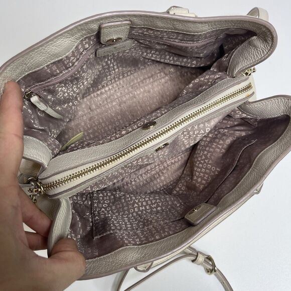 Kate Spade Larchmont Avenue Evangelie Leather Satchel Warm Vellum WKRU5376 - Picture 12 of 15